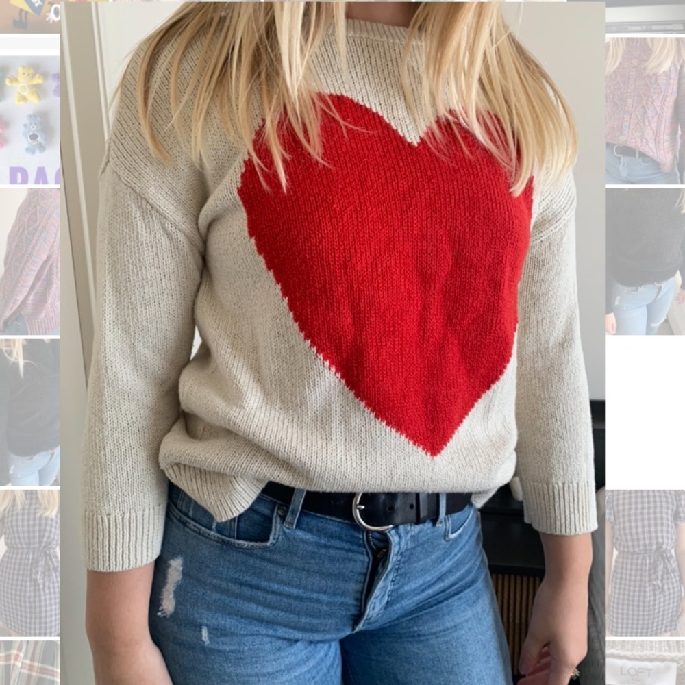 LOFT Heart Sweater
